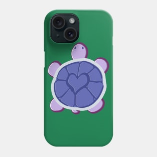 Purple Heart Turtle Phone Case