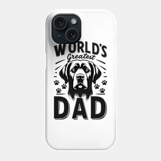 World's Greatest Dog Dad Fathers Day Puppy Lover Dog Paw Phone Case