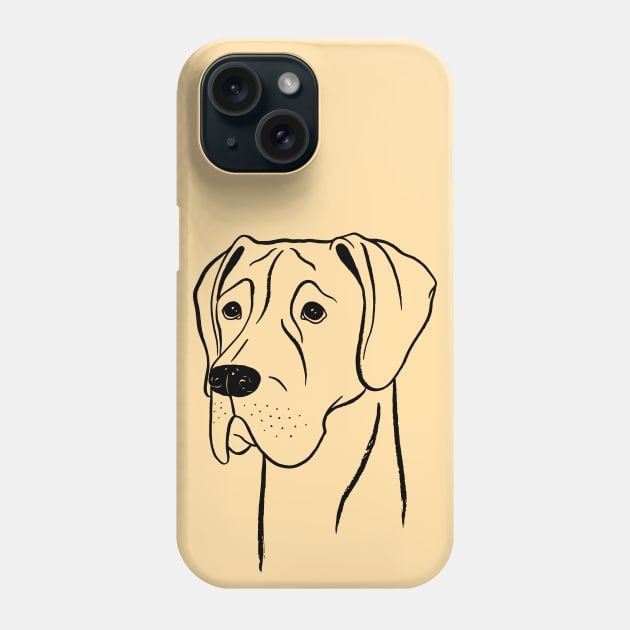 Great Dane (Fawn and Black) Phone Case by illucalliart