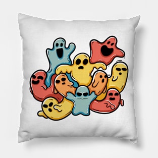 Ghost boo doodle art Pillow