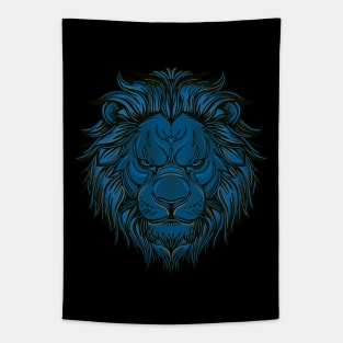 Dark blue lion head Tapestry