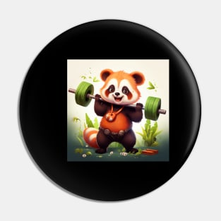 Gym red panda Pin