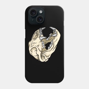 Bear skull cream color Phone Case