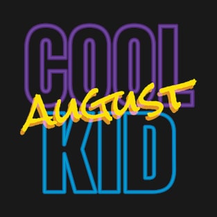 Cool August Kid in black T-Shirt