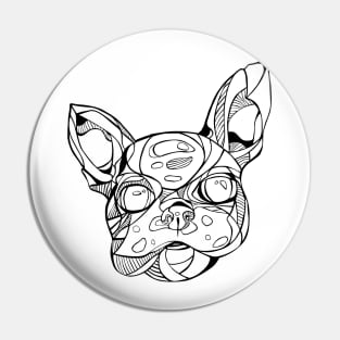 Tribal French Bulldog Pin