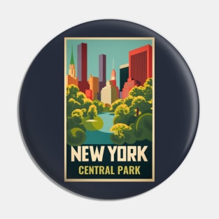 A Vintage Travel Art of New York - US Pin
