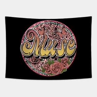 Graphic Muse Proud Name Flower Birthday 70s 80s 90s Vintage Styles Tapestry