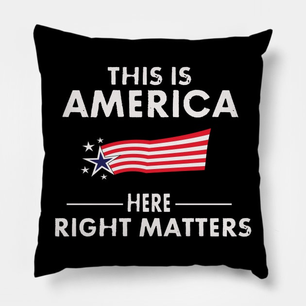 Here, Right Matters Pillow by makram