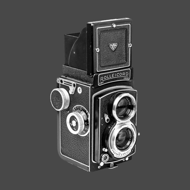 Vintage 1950s Twin Lens Camera - Open Hood by DecPhoto