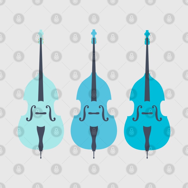 Trio of Double Bass Blues by NattyDesigns