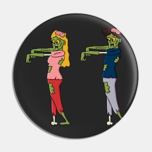 Cartoon Zombies Pin