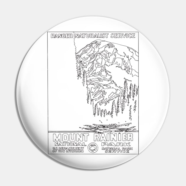 MOUNT RAINIER Pin by TheCosmicTradingPost