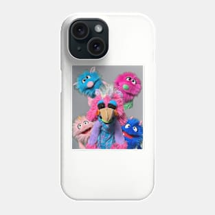 Pink and Blue Puppets Phone Case