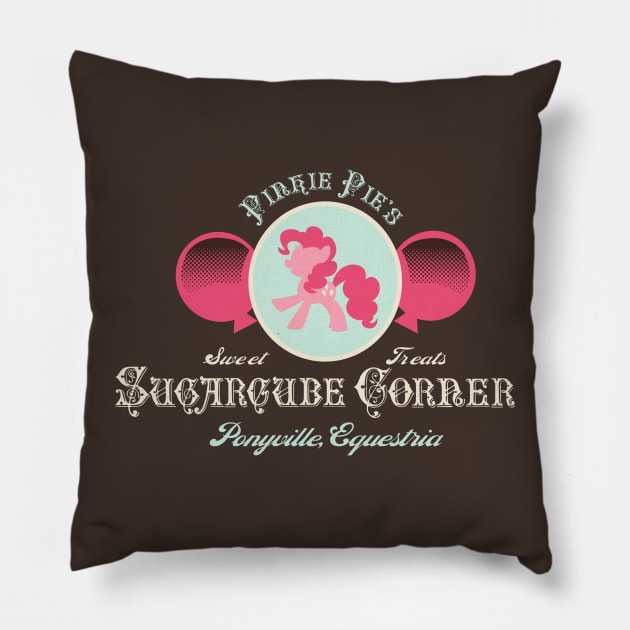 Pinkie Pie's Sugarcube Corner Pillow by RachaelMakesShirts