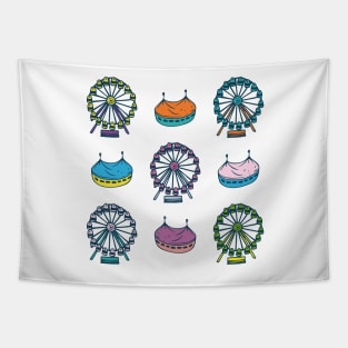 Circus and Ferris Wheels Tapestry