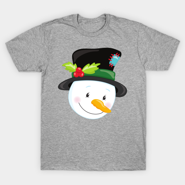 Discover Christmas Snowman, Hat, Mistletoe, Carrot Nose - Christmas Snowman - T-Shirt