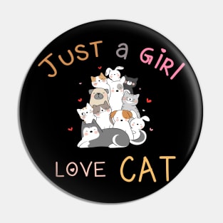 just a girl love cat Pin