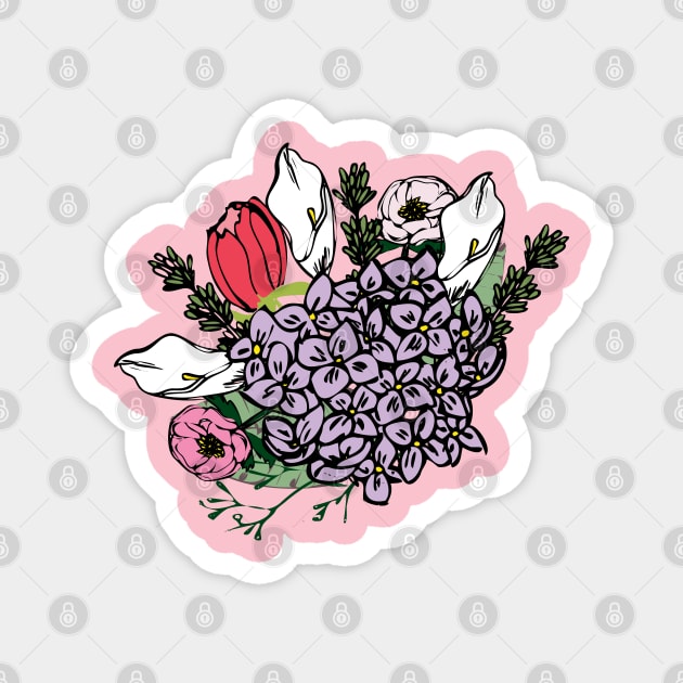 Bouquet bloom Magnet by mrsmauve