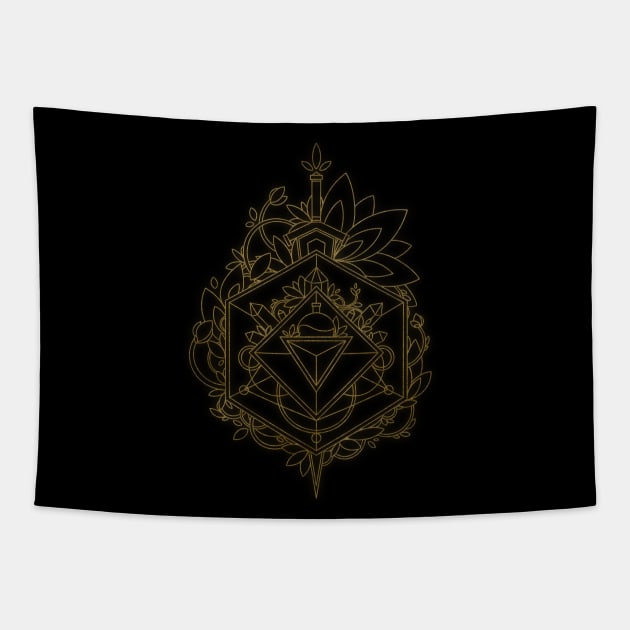 Golden Shield Tapestry by maryallen138