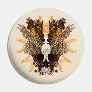 Skull Aztec Pin