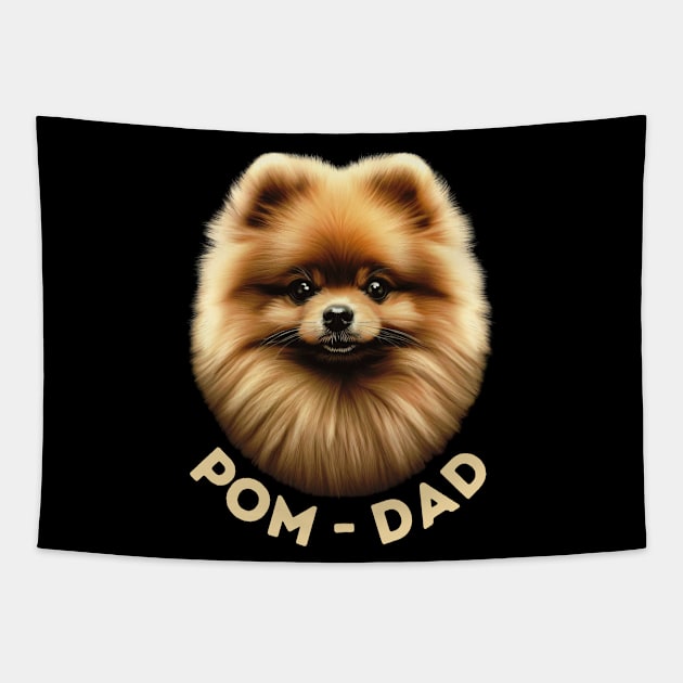 Pom Dad: Detailed Face Design Tapestry by Stupid Coffee Designs