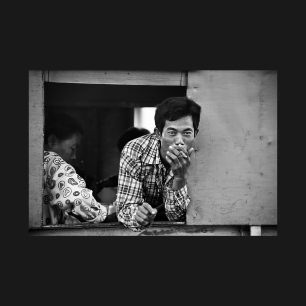 The train smoker. Myanmar. by Lieyim