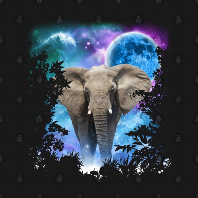 Elephant MidNight Forest 2 by Ratherkool