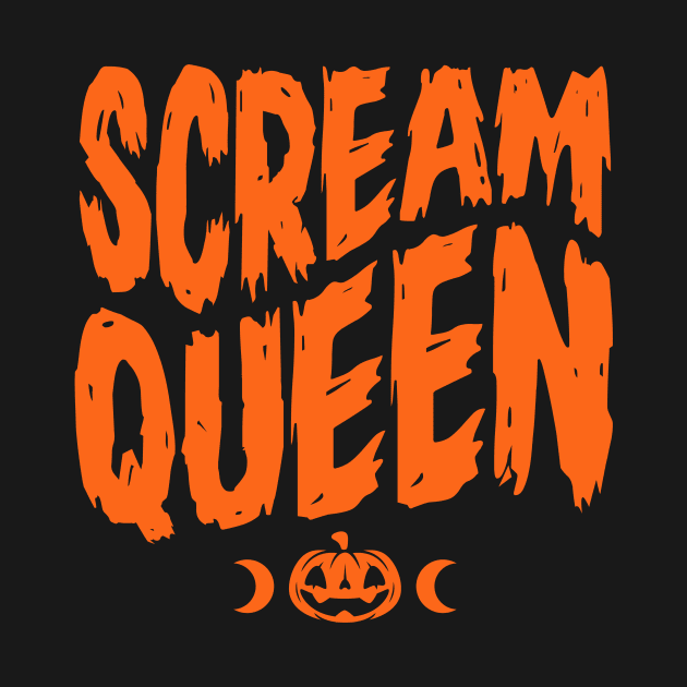 Scream Queen - Pumpkin Orange - Halloween - Graphic by Nemons