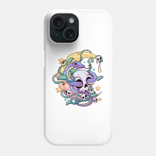 Pastel Goth Snake Skull Phone Case