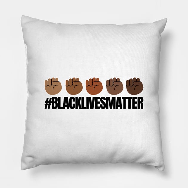 Black Lives Matter! Fist Pillow by Unpossible Tees