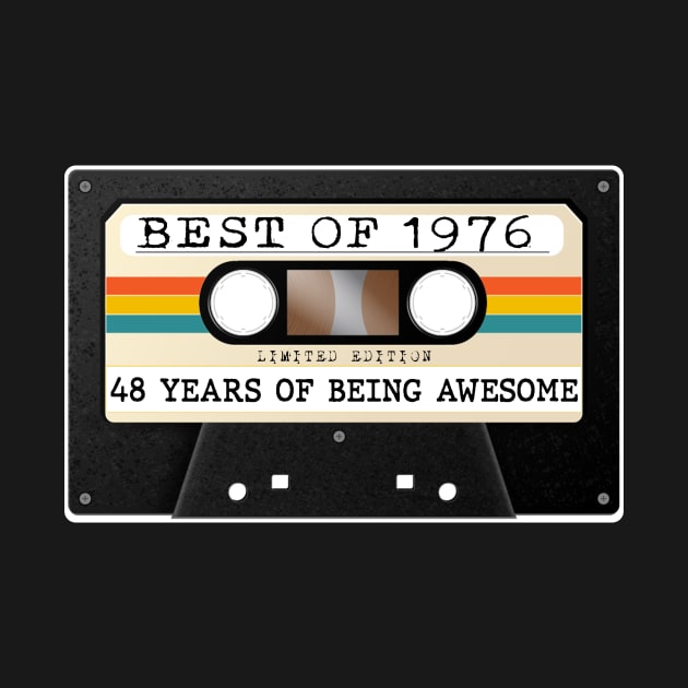 Funny Best of 1976 48th Birthday Cassette Tape Vintage by Happy Solstice
