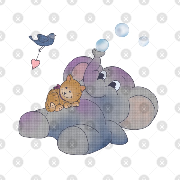 Katze und Elefant by Blumchen