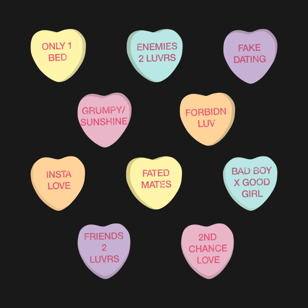 Romance Tropes Candy Hearts by MusiMochi