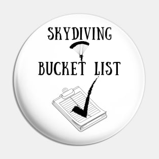 Skydiving bucket list Pin