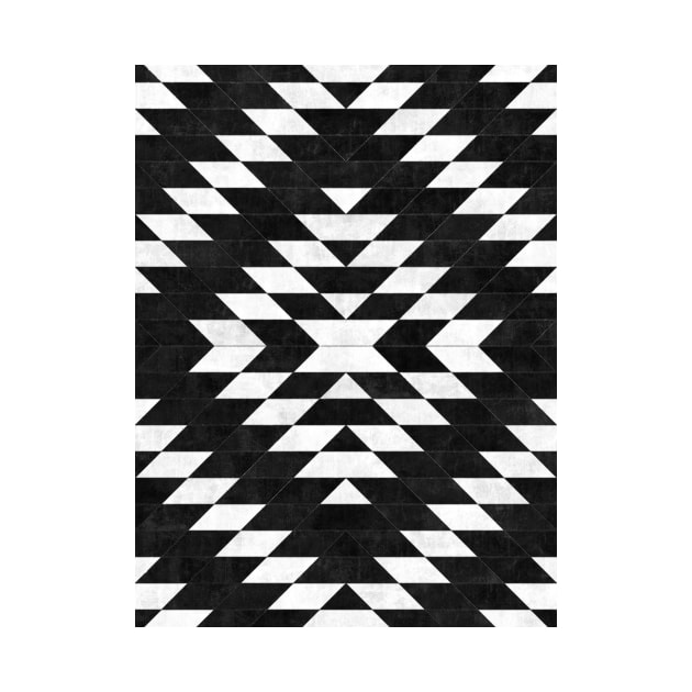 Urban Tribal Pattern No.14 - Aztec - Black Concrete by ZoltanRatko