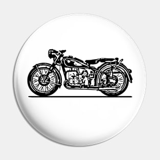 R68 Bike Sketch Art Pin