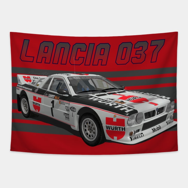 Lancia 037 Group B Wurth Tapestry by PjesusArt