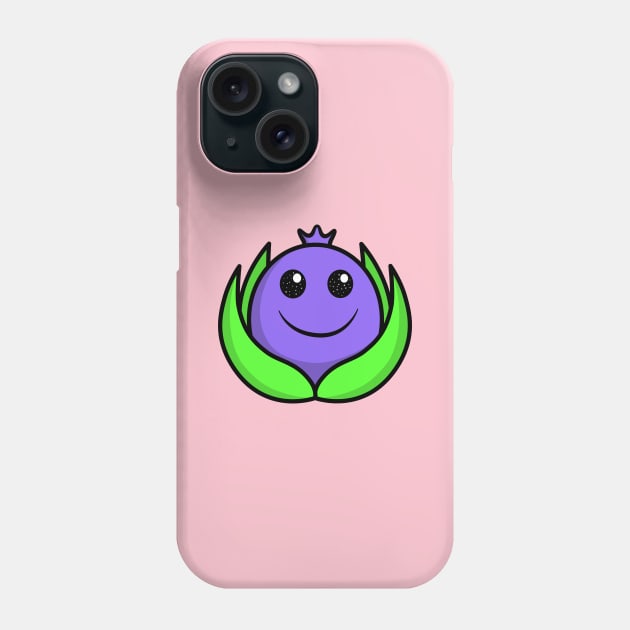 Cute Kawaii Happy Smiling Blueberry Phone Case by AlKap