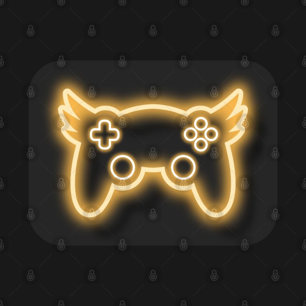 Neon Golden Winged Controller by Axiomfox