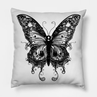 AI Art | Goth Butterfly Pillow