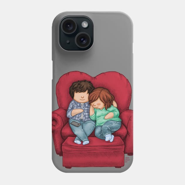 Cuddle Buddies Phone Case by SarahWrightArt