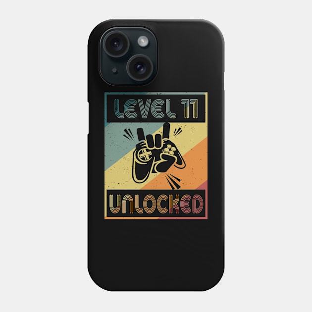 Level 11 Unlocked Video Gamer 11th Birthday Phone Case by Sun68