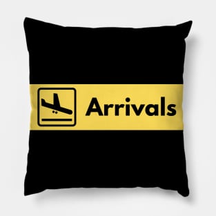 Arrivals Sign (Airport) Pillow