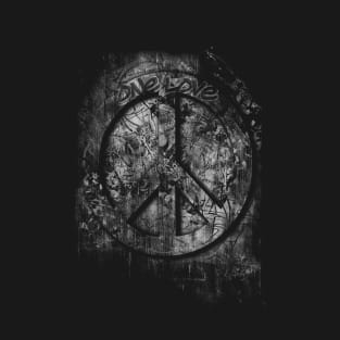 3D Peace Sign - One Love - Graffiti - Grunge T-Shirt