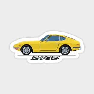 240z Fairlady classic sport coupe side yellow Magnet