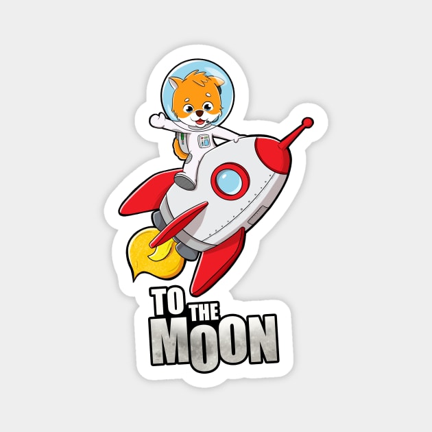 Shiba Inu to the moon Magnet by Dibustock