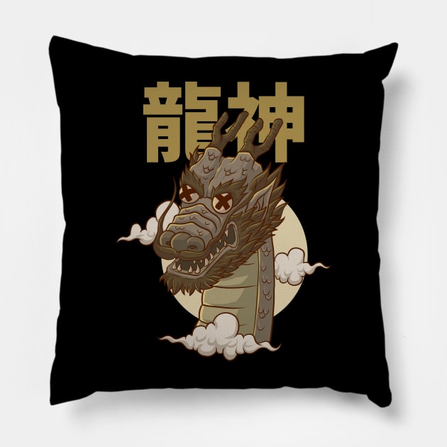Ryuujin Dragon Pillow by rudypagnel