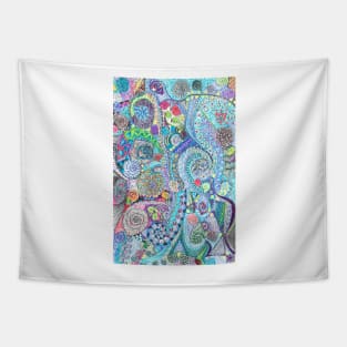 Spirals and swirls Tapestry