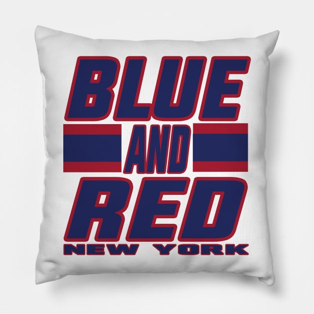 New York LYFE Blue and Red NY True Football Colors! Pillow by OffesniveLine