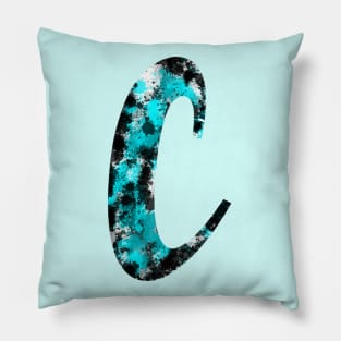 Paint Splash Letter C Pillow